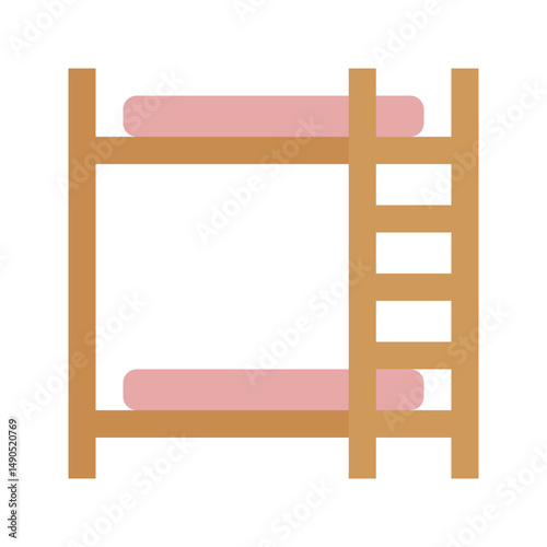 Flat bunk bed vector for compact kid spaces