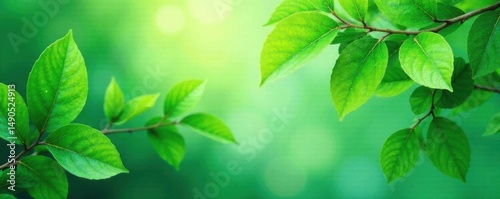 Vibrant green watercolor leaves, lush texture , isolated, vivid, seamless