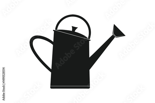 watering can icon silhouette vector style with white background