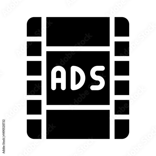 video marketing glyph icon