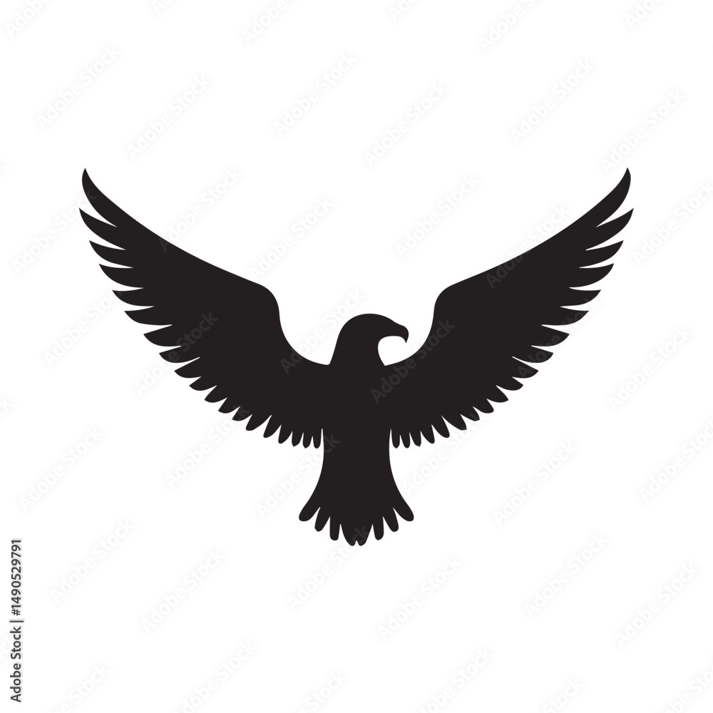 Obraz premium eagle logo vector Bold and clean eagle logo vector, with sharp lines and a strong silhouette
