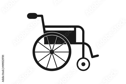 wheelchair isolated on white background
