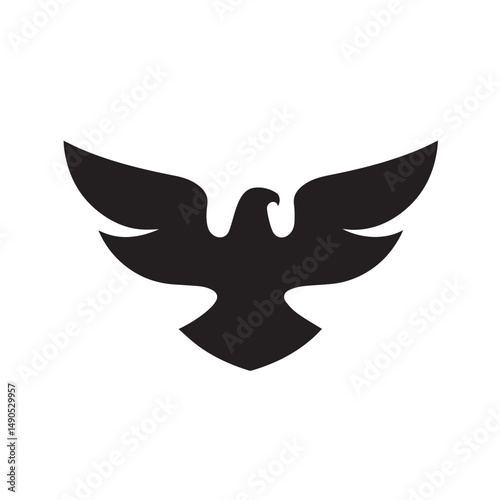 eagle logo vector Bold and clean eagle logo vector, with sharp lines and a strong silhouette 
