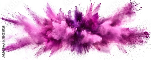 Wallpaper Mural Purple And Pink Powder Explosion On White Background Torontodigital.ca