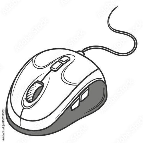computer mouse isolated on white