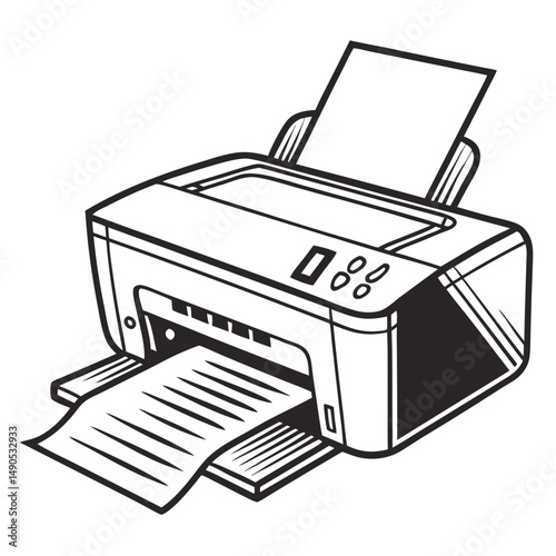 printer icon vector illustration