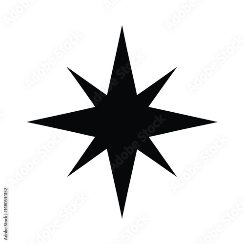 Wallpaper Mural Sharp Star Single Vector Silhouette Torontodigital.ca