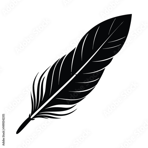 Feather Delicate Single Vector Art