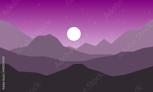 Natural Landscape Mountain View in the Morning
