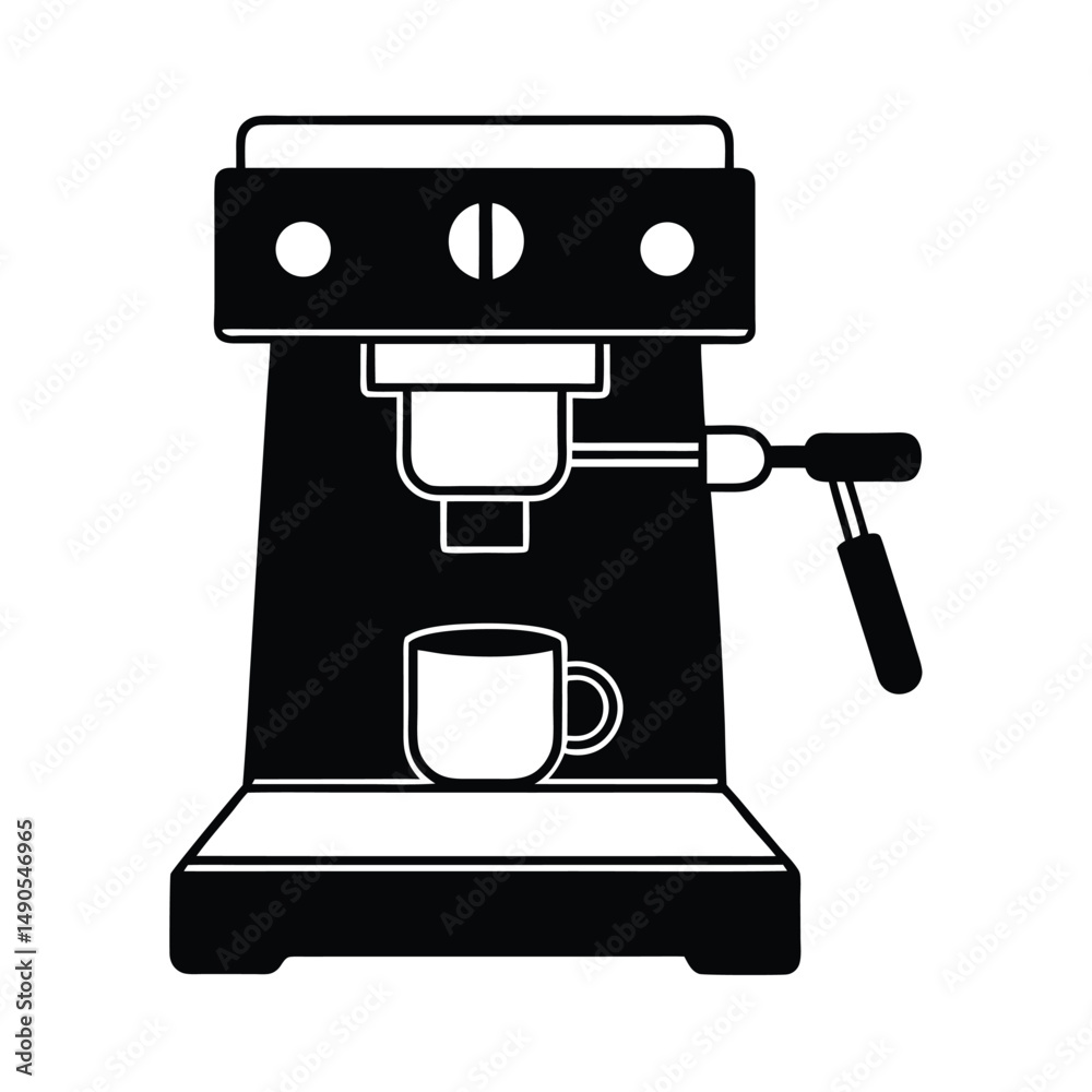 Espresso Machine Sleek Vector Design Espresso Machine Sleek Vector Design