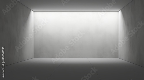 Wallpaper Mural abstract. minimalistic background for product presentation. walls in  large empty room. can full of sunlight. Loft wall or minimalist wall. Shadow, light from windows to plaster wall. Torontodigital.ca