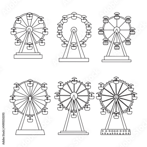 Illustrative Ferris wheel composition with distinct artistic balance and refinement