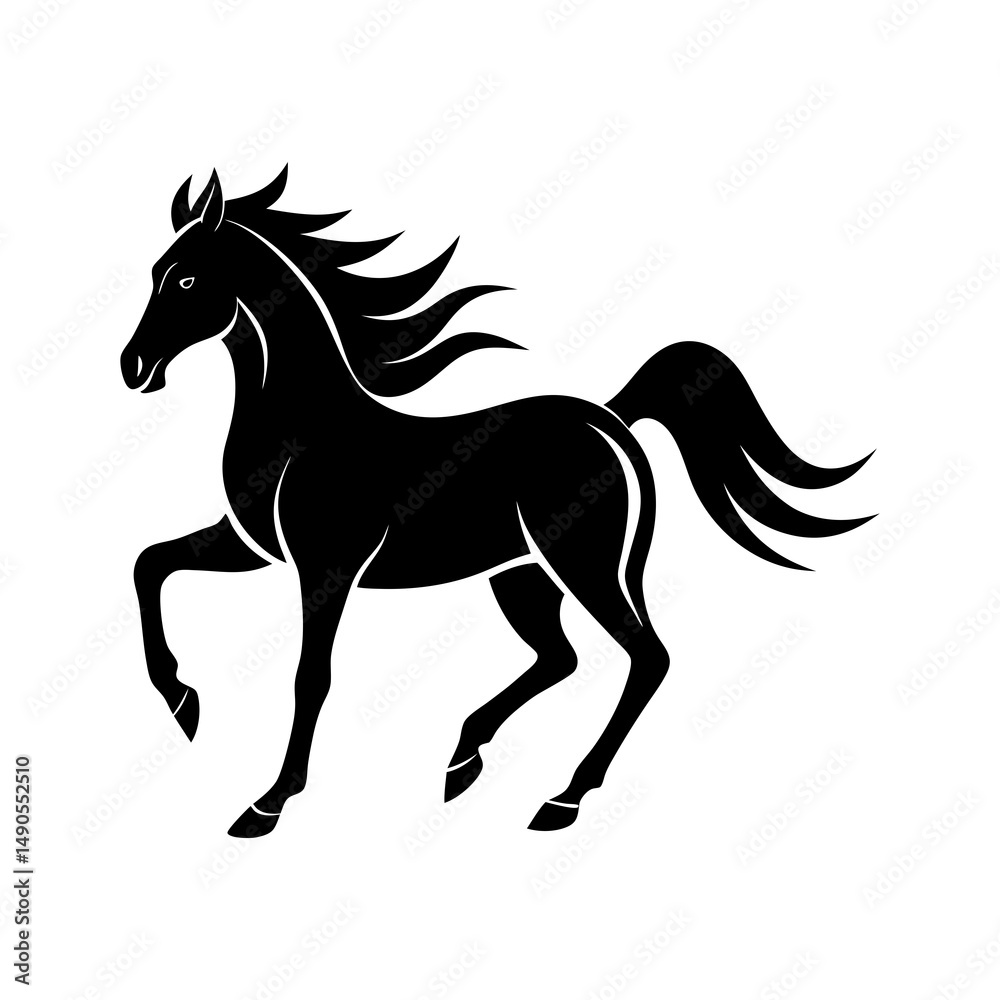 Obraz premium elegant horse silhouette vector