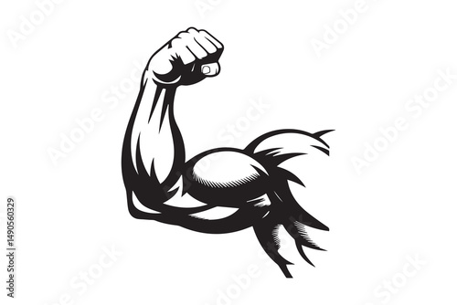 muscle silhouette  Vector