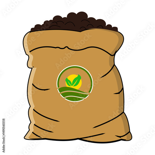 compost fertilizer in sacks,