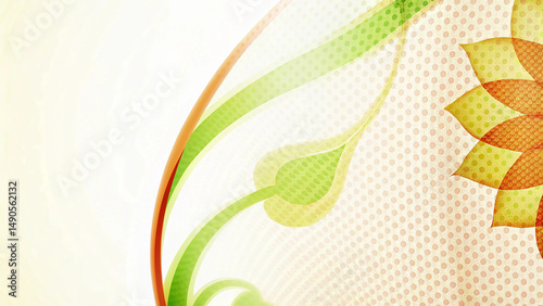 Abstract floral design with gradient colors and textured background for creative projects