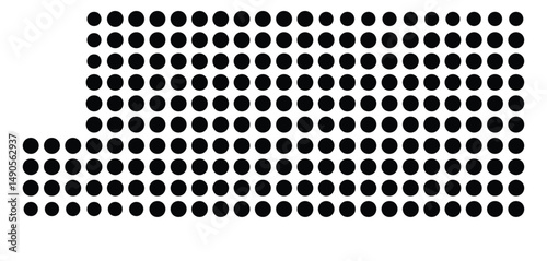 Symbol Map Of the County St. Francis (Arkansas, US) showing the County with a few black dots photo