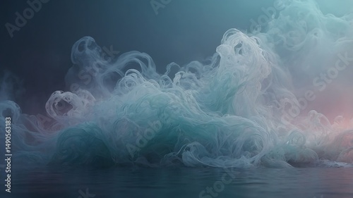 Wallpaper Mural Abstract image of swirling smoke or cloud-like formations in blue and white tones. Torontodigital.ca