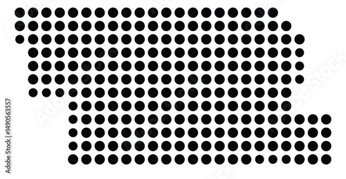 Symbol Map Of the County Glenn (California, US) showing the County with a few black dots