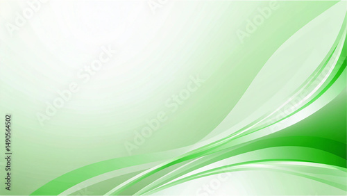 Modern green abstract background with flowing lines for elegant design projects