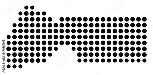Symbol Map Of the County Sierra (California, US) showing the County with a few black dots