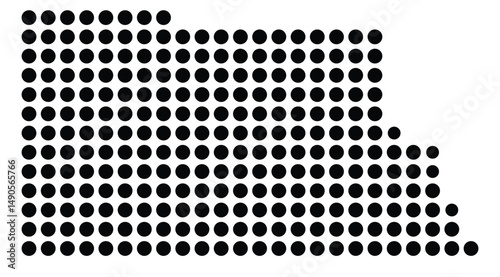 Symbol Map Of the County Archuleta (Colorado, US) showing the County with a few black dots