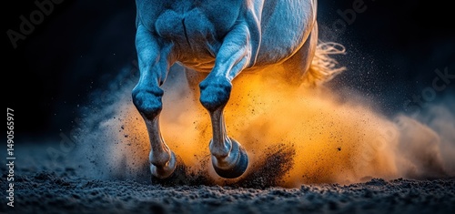 Majestic Gallop: A Horse in Motion