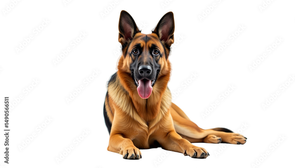 Obraz premium Dog Close-Up Portrait Of German Shepherd Carnivore