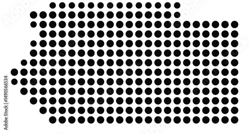 Symbol Map Of the County Fremont (Colorado, US) showing the County with a few black dots