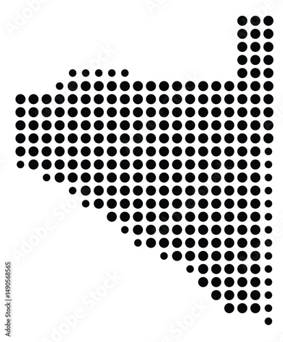 Symbol Map Of the County Bay (Florida, US) showing the County with a few black dots
