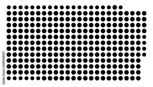 Symbol Map Of the County Broward (Florida, US) showing the County with a few black dots