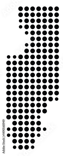 Symbol Map Of the County Columbia (Florida, US) showing the County with a few black dots