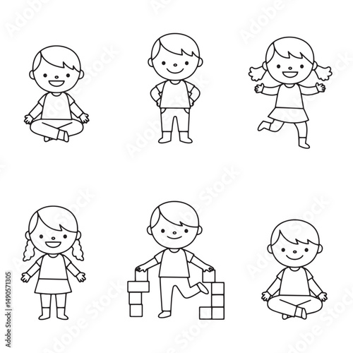 Fun-filled kids artwork highlighting exciting playful gestures and cartoon charm