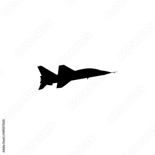 Silhouette of the Turkiye Jet Fighter, Fighter aircraft are military aircraft designed primarily for air-to-air combat. Can use for Pictogram, Logo, News Illustration, Infographic or Design Element.