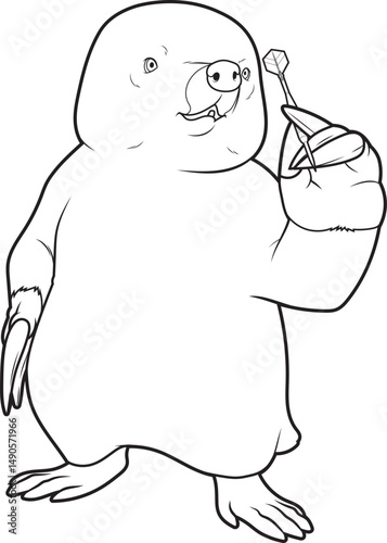 Mole Darts Dart Animal Vector Graphic Art Illustration