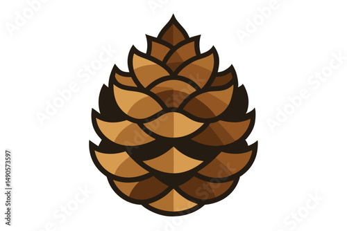 pine cones isolated on white