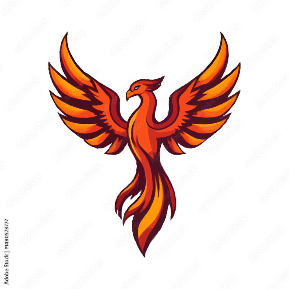 Obraz premium Mythical Phoenix Illustration