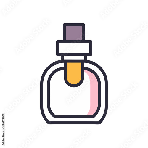 Luxury Fragrance Bottle icon Illustration for Fashion and Makeup Ads

