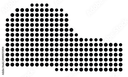Symbol Map Of the County Echols (Georgia, US) showing the County with a few black dots