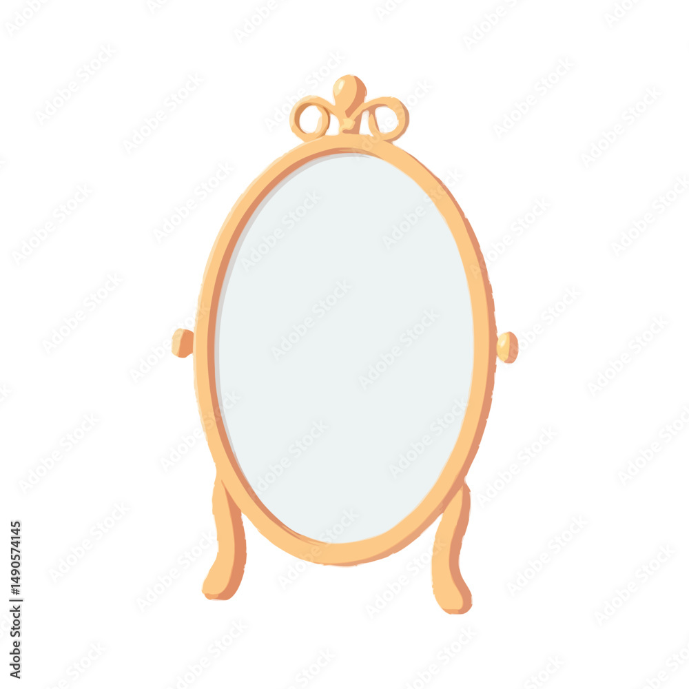 Obraz premium Simplified Cartoon Mirror Design
