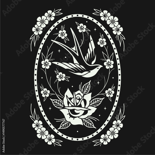 Vintage frame illustration