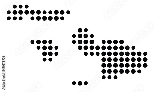 Symbol Map Of the County Maui (Hawaii, US) showing the County with a few black dots