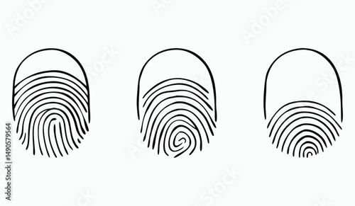 Comparative fingerprint scans highlighting unique ridge structures