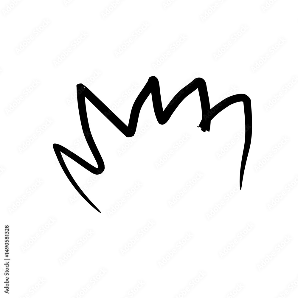 Fototapeta premium Hand-drawn Abstract Flame Illustration Fiery Design Element