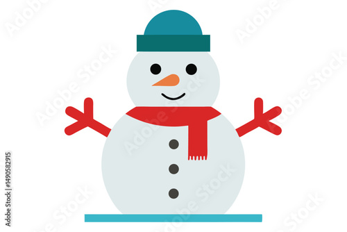 snowman on a white background