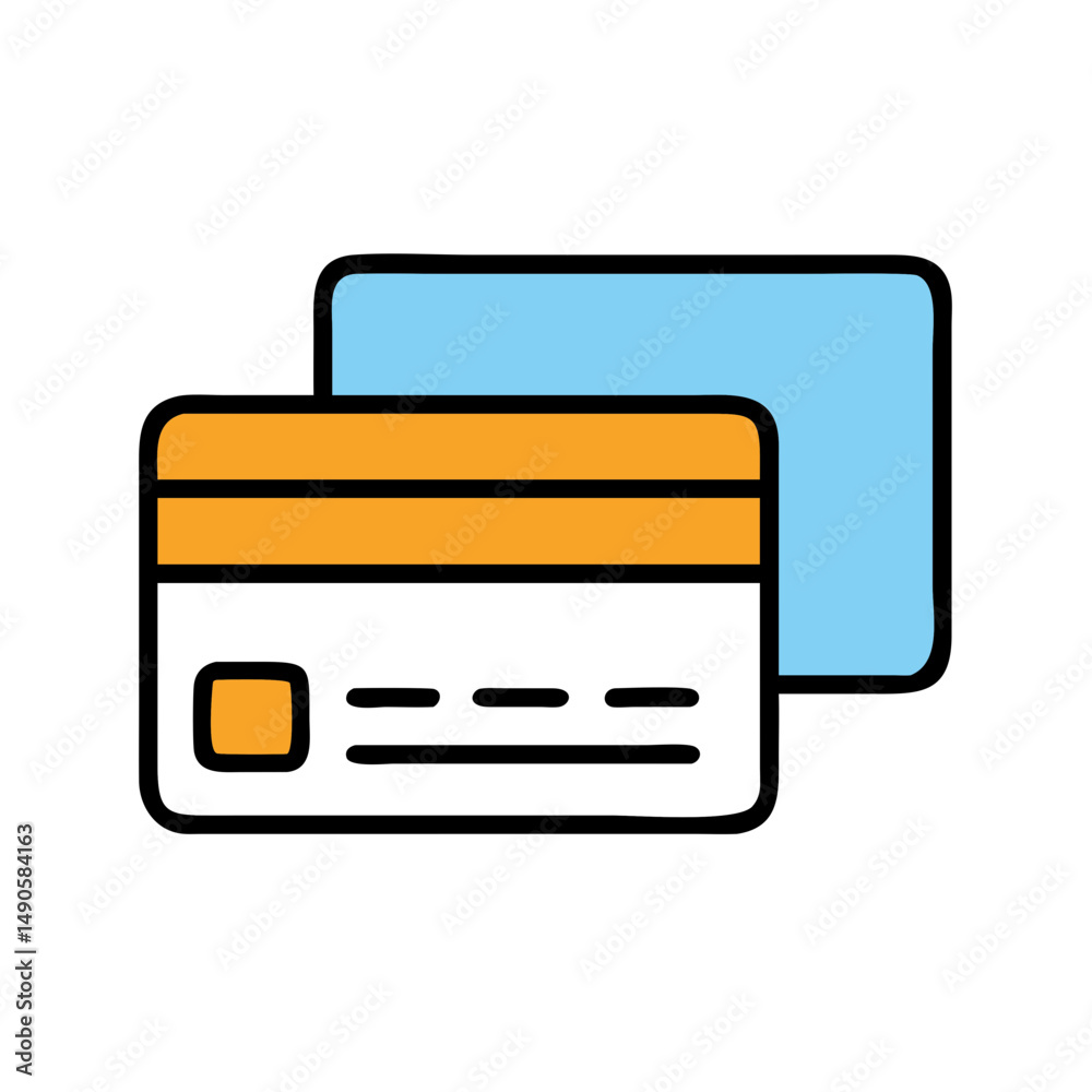 Obraz premium Overlap Rectangle Cards Vector Icon