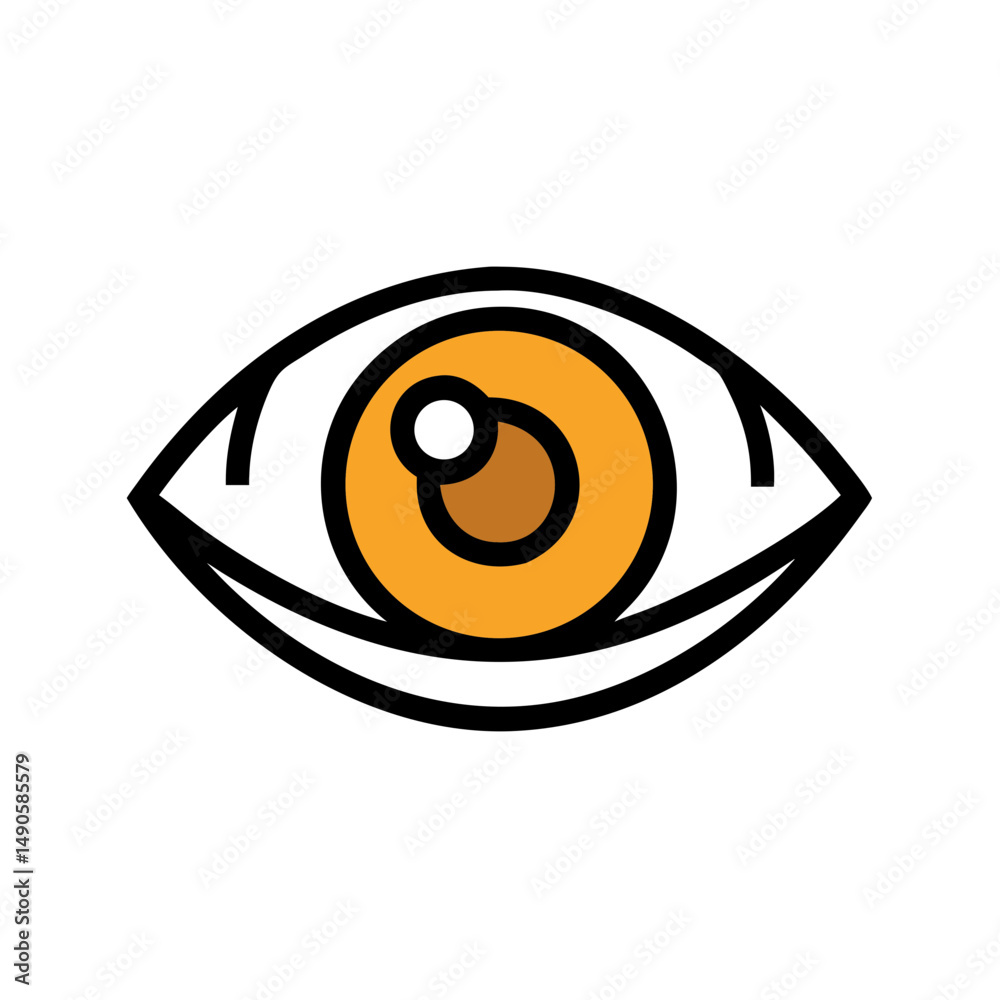 Orange Circle with Black Border Vector Icon Orange Circle with Black Border Vector Icon