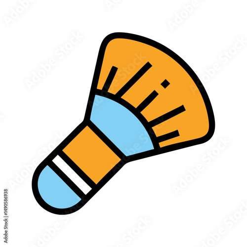 Orange and Blue Makeup Brush Icon