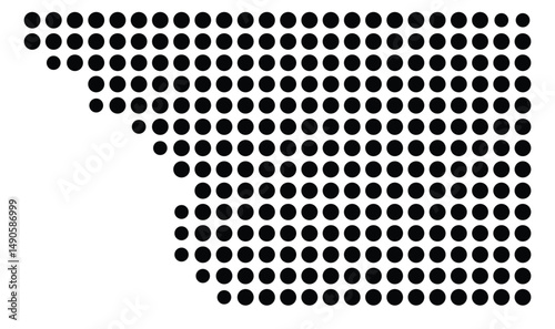 Symbol Map Of the County Jo Daviess (Illinois, US) showing the County with a few black dots