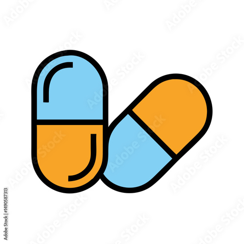 Overlapping Capsule Stock Icon